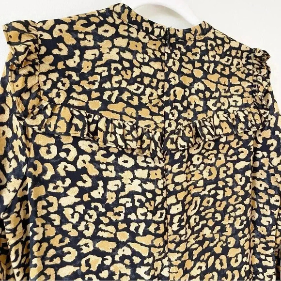 Who What Wear Target Leopard Chiffon Ruffle Dress Size Medium EUC - Picture 11 of 12